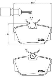 Pastiglie freno posteriori Volkswagen cod.p85059