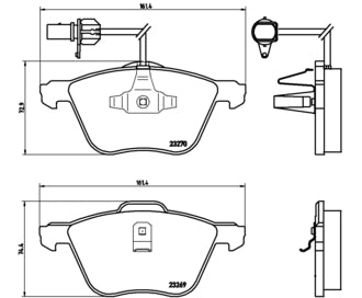 Pastiglie freno anteriori Seat cod.p85061