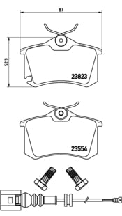Pastiglie freno posteriori Volkswagen cod.p85066