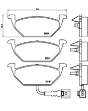 Pastiglie freno anteriori Seat cod.p85072