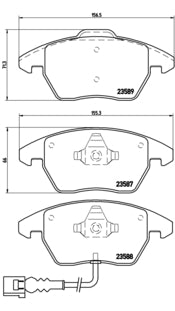 Pastiglie freno anteriori Seat cod.p85075