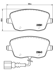 Pastiglie freno anteriori Seat cod.p85077