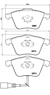 Pastiglie freno anteriori Seat cod.p85079