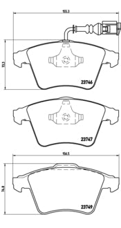 Pastiglie freno anteriori Volkswagen cod.p85081