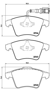 Pastiglie freno anteriori Volkswagen cod.p85082