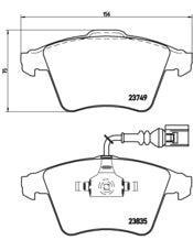 Pastiglie freno anteriori Volkswagen cod.p85090