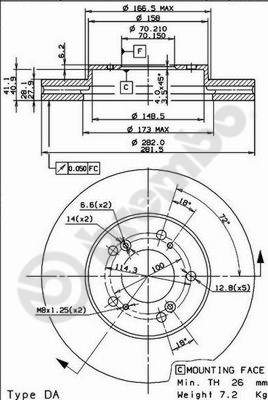 Disco freno anteriore Honda cod.09.9126.10