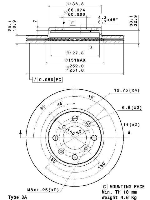 Disco freno anteriore Suzuki cod.09.a271.14