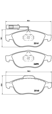 Pastiglie freno anteriori Alfa Romeo 147-156 cod.p23114 Brembo