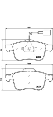 Pastiglie freno anteriori Alfa Romeo Giulietta cod.p23132 Brembo