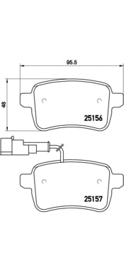 Pastiglie freno posteriori Alfa Romeo Giulietta cod.p23133