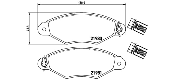 Pastiglie freno anteriori Citroen cod.p61098 Brembo