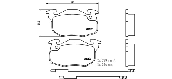 Pastiglie freno anteriori Citroen cod.p61099 Brembo