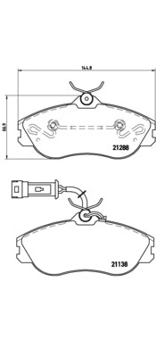 Pastiglie freno anteriori Audi cod.p85018 Brembo