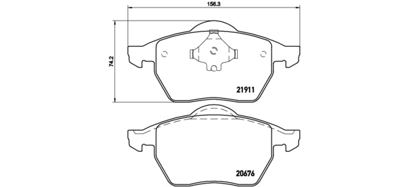 Pastiglie freno anteriori Audi cod.p85035 Brembo