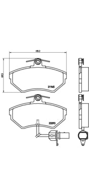 Pastiglie freno anteriori Audi cod.p85044 Brembo