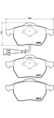 Pastiglie freno anteriori Audi cod.p85045 Brembo