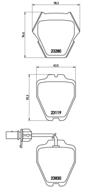 Pastiglie freno anteriori Audi cod.p85067 Brembo