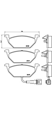 Pastiglie freno anteriori Audi cod.p85072 Brembo