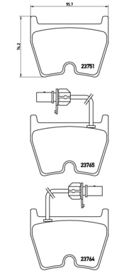 Pastiglie freno anteriori Audi cod.p85078 Brembo