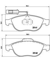 Pastiglie freno anteriori Alfa Romeo 156 cod.p23075 Brembo