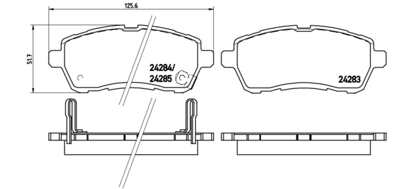 Pastiglie freno anteriori Mazda cod.p16013