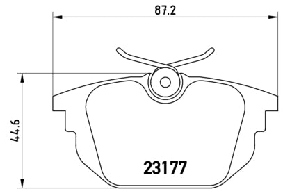 Pastiglie freno posteriori Lancia cod.p23026