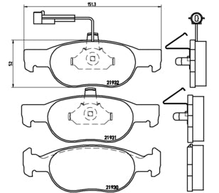 Pastiglie freno anteriori Lancia cod.p23057