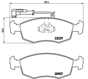 Pastiglie freno anteriori Lancia cod.p23063