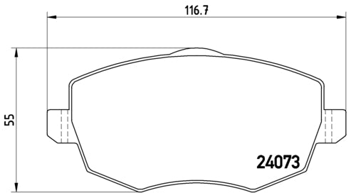 Pastiglie freno anteriori Lancia cod.p23094