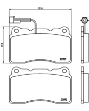 Pastiglie freno anteriori Lancia cod.p23115