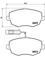 Pastiglie freno anteriori Lancia cod.p23128