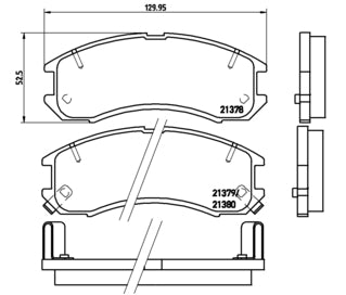 Pastiglie freno anteriori Mazda cod.p24024