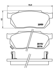 Pastiglie freno anteriori Honda cod.p28008