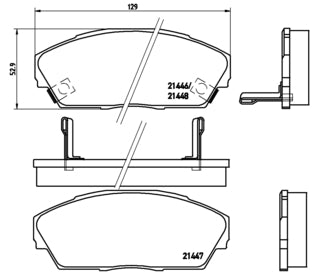 Pastiglie freno anteriori Honda cod.p28013