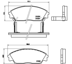 Pastiglie freno anteriori Honda cod.p28016