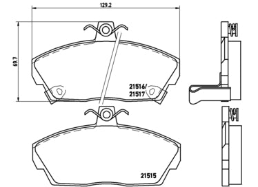 Pastiglie freno anteriori Land Rover cod.p28020