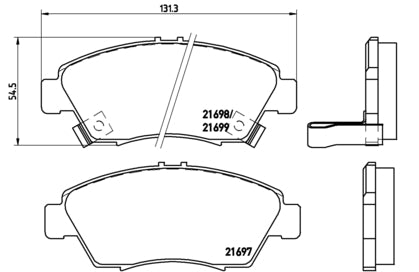 Pastiglie freno anteriori Honda cod.p28024