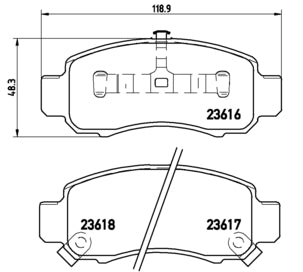 Pastiglie freno anteriori Honda cod.p28033