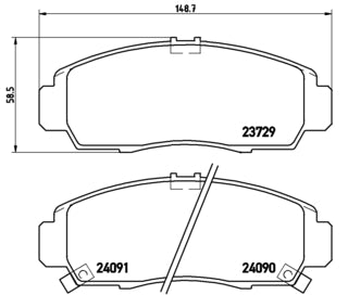 Pastiglie freno anteriori Honda cod.p28034