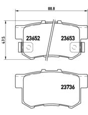 Pastiglie freno posteriori Honda cod.p28039