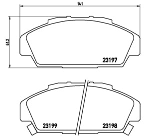 Pastiglie freno anteriori Honda cod.p28041