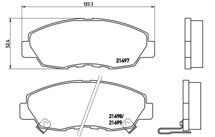 Pastiglie freno anteriori Honda cod.p28042