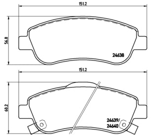 Pastiglie freno anteriori Honda cod.p28045