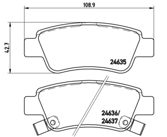 Pastiglie freno posteriori Honda cod.p28046