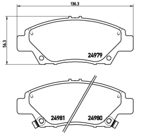 Pastiglie freno anteriori Honda cod.p28050