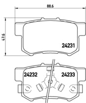 Pastiglie freno posteriori Honda cod.p28051