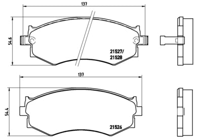 Pastiglie freno anteriori Nissan cod.p30002