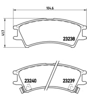 Pastiglie freno anteriori Hyundai cod.p30011