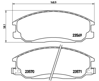 Pastiglie freno anteriori Hyundai cod.p30013
